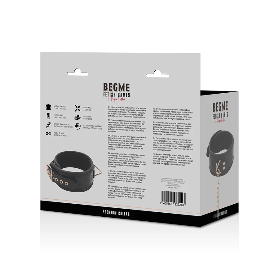 BEGME - BLACK EDITION PREMIUM COLLIER EN CUIR VEGAN